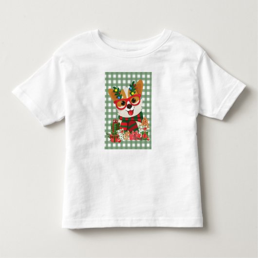 Christmas Peuter Shirt - Schattigee pup (Voorkant)