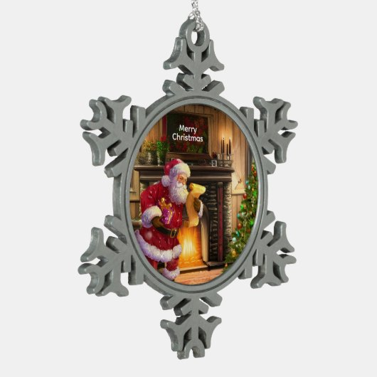 Christmas Pewter Ornament (Links)