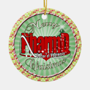 CHRISTMAS PharmD Doctor in de farmacie Keramisch Ornament