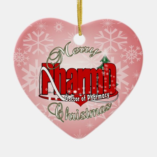 CHRISTMAS PharmD Doctor in de farmacie Keramisch Ornament (Voorkant)