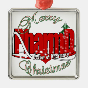 CHRISTMAS PharmD Doctor in de farmacie Metalen Ornament