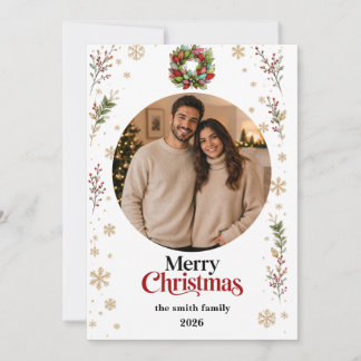 Christmas Photo Card | Merry Christmas Feestdagenkaart