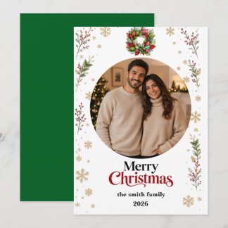 Christmas Photo Card | Merry Christmas Feestdagenkaart