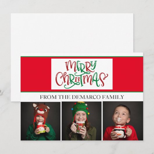 Christmas Photo Cards Bedankkaart (Voorkant / Achterkant)