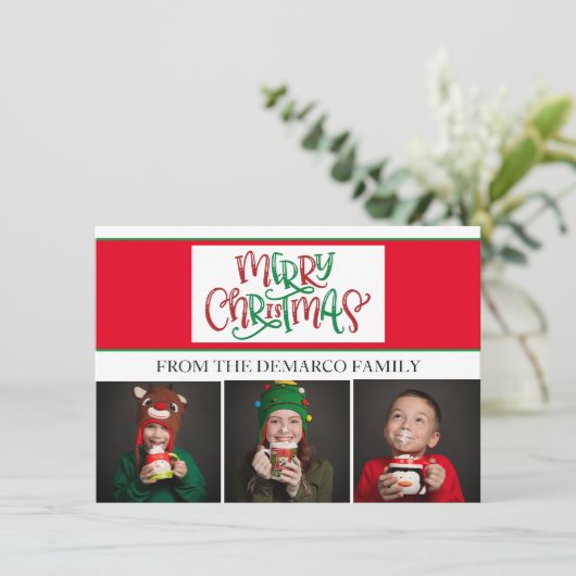 Christmas Photo Cards Bedankkaart (Staand voorkant)