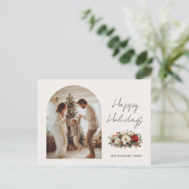 Christmas Photo Family | Custom Holiday Postcard Briefkaart