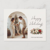 Christmas Photo Family | Custom Holiday Postcard Briefkaart (Voorkant)
