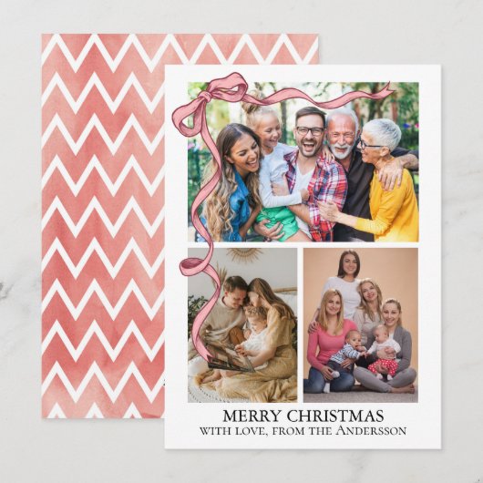  Christmas Photo Feestdagenkaart (Voorkant / Achterkant)