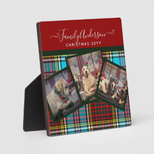 CHRISTMAS PHOTO GIFT - Anderson Tartan Collage Fotoplaat