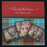 CHRISTMAS PHOTO GIFT - Anderson Tartan Collage Katoenen Servet<br><div class="desc">Voeg 3 foto's en je eigen tekst toe om deze moderne trendy foto-collage kerstmis of vakantie cadeau te personaliseren. Ze maken mooie keepsakes. Foto's van familie, huisdieren (hond, kat, paard, hamster, guineapig, slang, konijn, enz.) toevoegen. feestdagen, vrienden, hobbies, selfies, instagram zoals gewenst om een unieke en gedenkwaardige fotocollage te creëer...</div>
