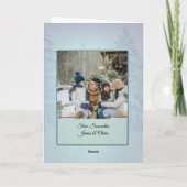 Christmas Photo Greeting Card for Mom and Dad Kaart (Achterkant)