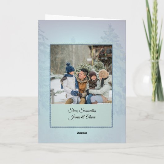 Christmas Photo Greeting Card for Mom and Dad Kaart (Achterkant)