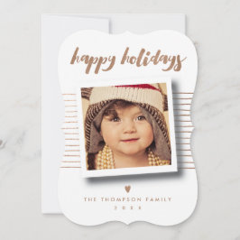 Christmas Photo Happy Holidays Script Template Feestdagenkaart