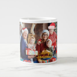 Christmas Photo Mug with Family - Personalized Gif Grote Koffiekop