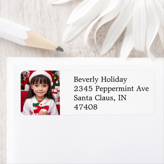 Christmas Photo Return Address Label (Insitu)