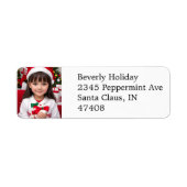 Christmas Photo Return Address Label (Voorkant)