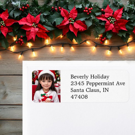 Christmas Photo Return Address Label