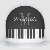 Christmas photo snow globe for piano player sneeuwbol (Voorkant)