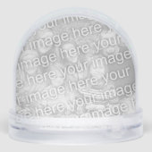 Christmas photo snow globe for piano player sneeuwbol (Achterkant)