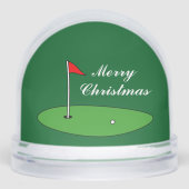 Christmas photo snow globe with golf putt design sneeuwbol (Voorkant)