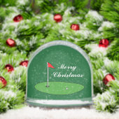 Christmas photo snow globe with golf putt design sneeuwbol (Kerstmis)