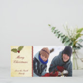 Christmas  Photocard Feestdagenkaart (Staand voorkant)