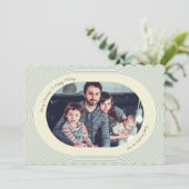 Christmas Photocard Playful Design Oval Photo Feestdagenkaart (Staand voorkant)