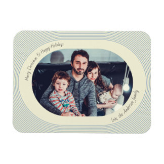 Christmas Photocard Playful Design Oval Photo Magneet