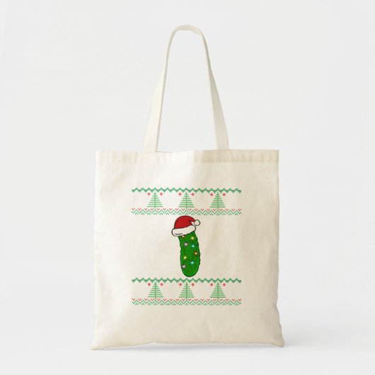 Christmas Pickle ~ Funny Ugly Tote Bag (Voorkant)