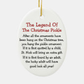 Christmas Pickle Legend 2 Keramisch Ornament (Achterkant)