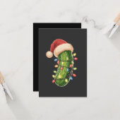 Christmas Pickle Pickle In Xmas Light Pickle Kaart (Voorkant / Achterkant in situ)