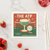Christmas Pickleball Cocktail Napkin "The ATP"  Servet (Insitu)