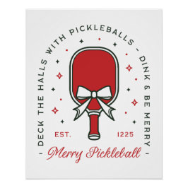 Christmas pickleball funny quotes party aesthetic perfect poster