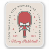 Christmas pickleball funny quotes party aesthetic sticker (Voorkant)