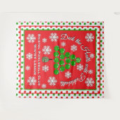 Christmas Pickleball Party Personalize Photo Wall Wandkleed (Voorkant (horizontaal))