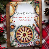 Christmas Pie Baking Scene Gepersonaliseerd Theedoek