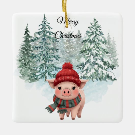 Christmas Pig Ornament (Voorkant)