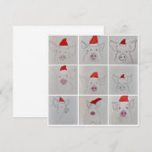Christmas Pigs Bedankkaart (Voorkant / Achterkant)