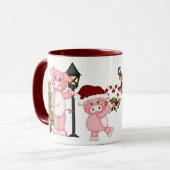 Christmas Pigs Coffee mok (Voorkant links)