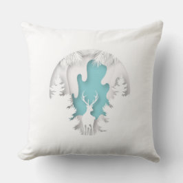 Christmas Pillow – Frosty Holiday Decor Kussen