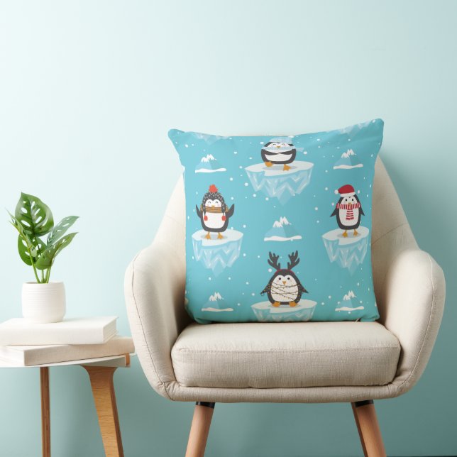 Christmas Pillow with Iceberg Pattern Kussen (Stoel)