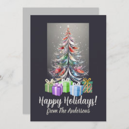 Christmas pine 14 Vrolijk kerstfeest, wenskaart Kaart