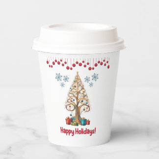 Christmas Pine 1, kerstcadeau, Papieren Bekers