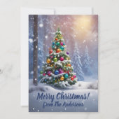 Christmas pine 80, Vrolijk kerstfeest, wenskaart Kaart (Voorkant)