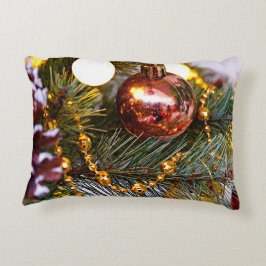 Christmas Pine Bauble & Garland Accent Kussen