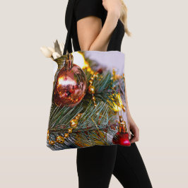 Christmas Pine Bauble & Garland Tote Bag