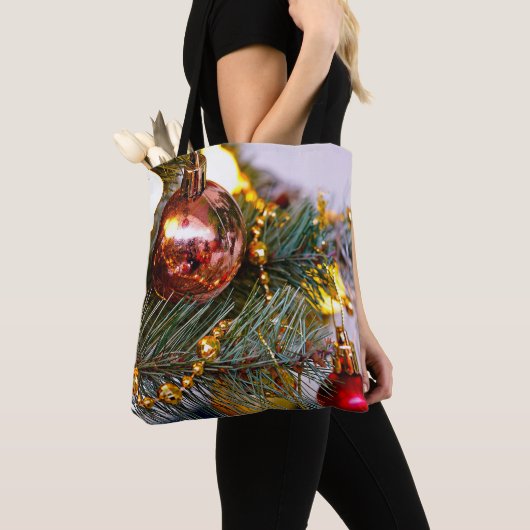 Christmas Pine Bauble & Garland Tote Bag (Dichtbij)