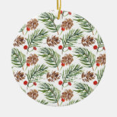 Christmas Pine Cone Familie Foto Ornament (Voorkant)