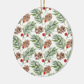Christmas Pine Cone Familie Foto Ornament (Links)