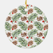 Christmas Pine Cone Familie Foto Ornament (Achterkant)